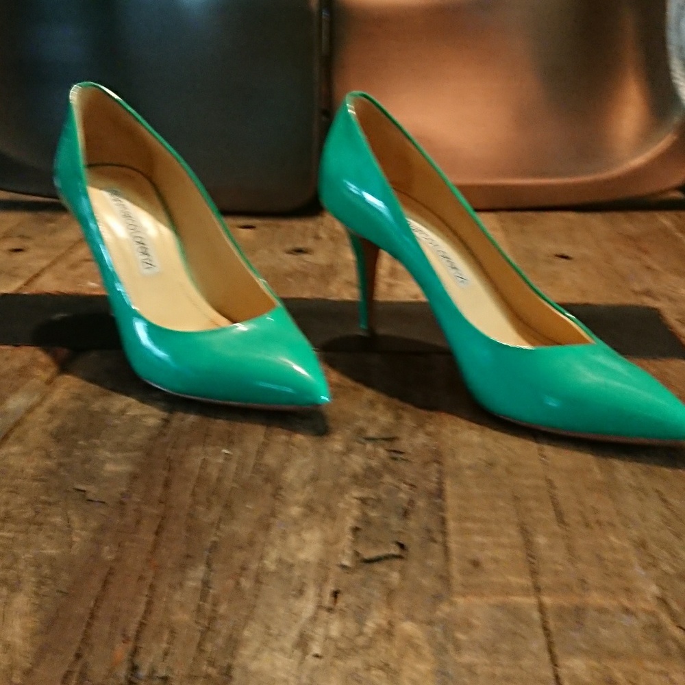Gianmarco Lorenzi green heel. Lightly used